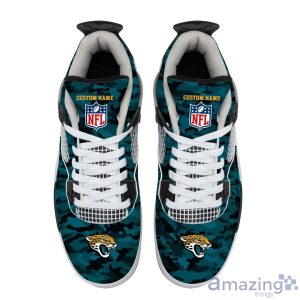 Personalized Name Jacksonville Jaguars Camo Personalized Air Jordan 4 Shoes Trending Men Women SneakersLogo Sport Team Shoes Product Photo 3
