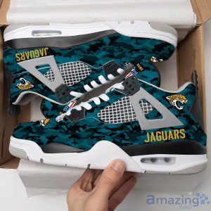 Personalized Name Jacksonville Jaguars Camo Personalized Air Jordan 4 Shoes Trending Men Women SneakersLogo Sport Team Shoes Product Photo 4