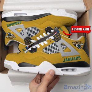 Personalized Name Jacksonville Jaguars Personalized Air Jordan 4 Shoes Trending Men Women Sneakers Unique Gift For Fans Product Photo 3