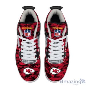 Personalized Name Kansas City Chiefs Camo Personalized Air Jordan 4 Shoes Trending Men Women SneakersLogo Sport Team Shoes Product Photo 3