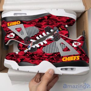 Personalized Name Kansas City Chiefs Camo Personalized Air Jordan 4 Shoes Trending Men Women SneakersLogo Sport Team Shoes Product Photo 4