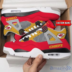 Personalized Name Kansas City Chiefs Personalized Air Jordan 4 Shoes Trending Men Women Sneakers Sport Fans Gift Product Photo 3