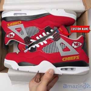 Personalized Name Kansas City Chiefs Personalized Air Jordan 4 Shoes Trending Men Women Sneakers Trending Shoes Product Photo 3