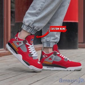 Personalized Name Kansas City Chiefs Personalized Air Jordan 4 Shoes Trending Men Women Sneakers Trending Shoes Product Photo 4