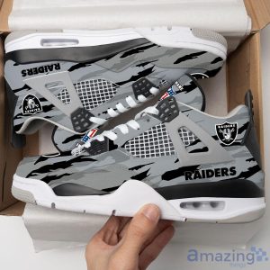 Personalized Name Las Vegas Raiders Personalized Air Jordan 4 Shoes Trending Men Women Sneakers Men Women Sport Gift Product Photo 1
