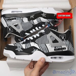Personalized Name Las Vegas Raiders Personalized Air Jordan 4 Shoes Trending Men Women Sneakers New Design Product Photo 3