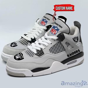 Personalized Name Las Vegas Raiders Personalized Air Jordan 4 Shoes Trending Men Women Sneakers Unique Gift For Fans Product Photo 2