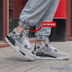 Personalized Name Las Vegas Raiders Personalized Air Jordan 4 Shoes Trending Men Women Sneakers Unique Gift For Fans Product Photo 4