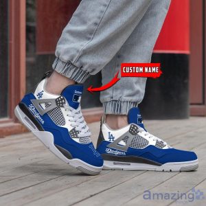 Personalized Name Los Angeles Dodgers Personalized Air Jordan 4 Shoes Trending Men Women Sneakers Sport Fans Gift Product Photo 2