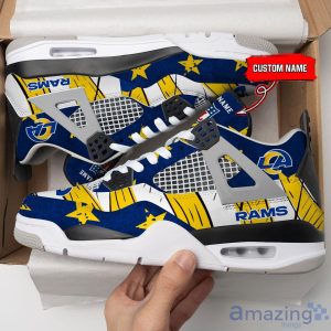 Personalized Name Los Angeles Rams Personalized Air Jordan 4 Shoes Trending Men Women Sneakers New Design Product Photo 3