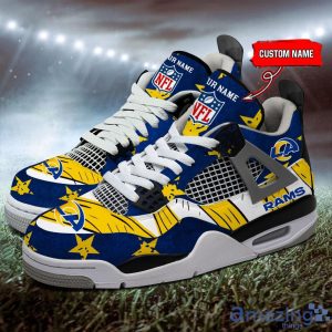 Personalized Name Los Angeles Rams Personalized Air Jordan 4 Shoes Trending Men Women Sneakers New Design Product Photo 4