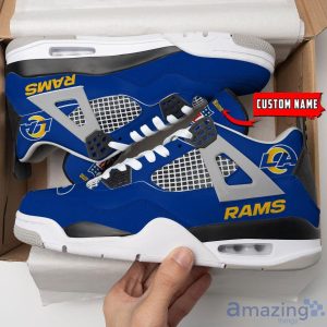 Personalized Name Los angeles Rams Personalized Air Jordan 4 Shoes Trending Men Women Sneakers Trending Shoes Product Photo 3