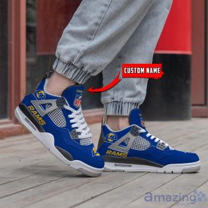 Personalized Name Los angeles Rams Personalized Air Jordan 4 Shoes Trending Men Women Sneakers Trending Shoes Product Photo 4