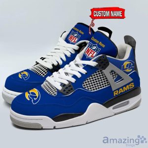 Personalized Name Los angeles Rams Personalized Air Jordan 4 Shoes Trending Men Women Sneakers Trending Shoes Product Photo 1