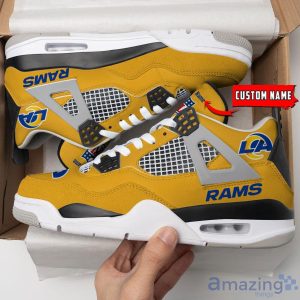 Personalized Name Los Angeles Rams Personalized Air Jordan 4 Shoes Trending Men Women Sneakers Unique Gift For Fans Product Photo 4