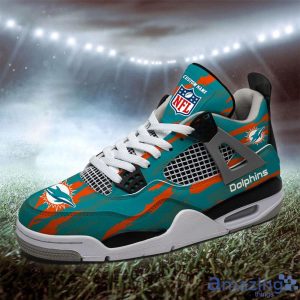 Personalized Name Miami Dolphins Personalized Air Jordan 4 Shoes Trending Men Women Sneakers Men Women Sport Gift Product Photo 2