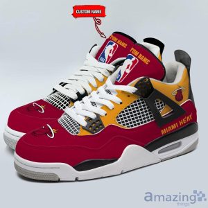 Personalized Name Miami Heat Personalized Air Jordan 4 Shoes Trending Men Women Sneakers Sport Fans Gift Product Photo 2