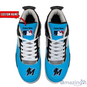 Personalized Name Miami Marlins Personalized Air Jordan 4 Shoes Trending Men Women Sneakers Sport Fans Gift Product Photo 3