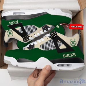 Personalized Name Milwaukee Bucks Personalized Air Jordan 4 Shoes Trending Men Women Sneakers Sport Fans Gift Product Photo 3