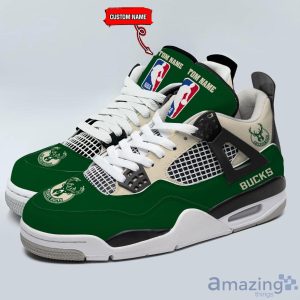 Personalized Name Milwaukee Bucks Personalized Air Jordan 4 Shoes Trending Men Women Sneakers Sport Fans Gift Product Photo 1