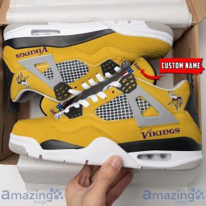 Personalized Name Minnesota Vikings Personalized Air Jordan 4 Shoes Trending Men Women Sneakers Unique Gift For Fans Product Photo 3