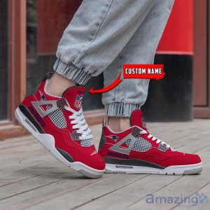Personalized Name New England Patriots Personalized Air Jordan 4 Shoes Trending Men Women Sneakers Unique Gift For Fans Product Photo 3