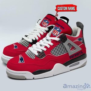 Personalized Name New England Patriots Personalized Air Jordan 4 Shoes Trending Men Women Sneakers Unique Gift For Fans Product Photo 1