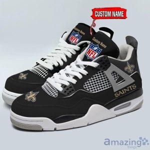 Personalized Name New Orleans Saints Personalized Air Jordan 4 Shoes Trending Men Women Sneakers Unique Gift For Fans Product Photo 2