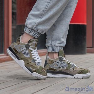 Personalized Name New York Giants Camo Personalized Air Jordan 4 Shoes Trending Men Women Sneakers Special Team Gift Product Photo 2