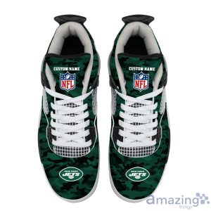 Personalized Name New York Jets Camo Personalized Air Jordan 4 Shoes Trending Men Women SneakersLogo Sport Team Shoes Product Photo 3