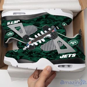 Personalized Name New York Jets Camo Personalized Air Jordan 4 Shoes Trending Men Women SneakersLogo Sport Team Shoes Product Photo 4