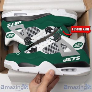 Personalized Name New York Jets Personalized Air Jordan 4 Shoes Trending Men Women Sneakers Sport Fans Gift Product Photo 3