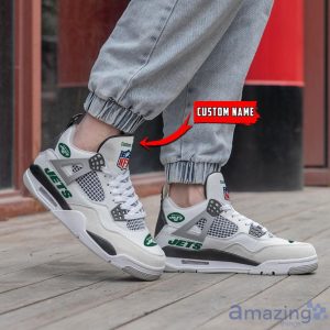Personalized Name New York Jets Personalized Air Jordan 4 Shoes Trending Men Women Sneakers Unique Gift For Fans Product Photo 4