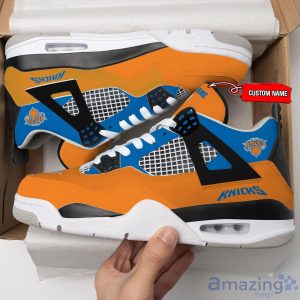 Personalized Name New York Knicks Personalized Air Jordan 4 Shoes Trending Men Women Sneakers Sport Fans Gift Product Photo 4