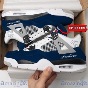 Personalized Name New York Yankees Personalized Air Jordan 4 Shoes Trending Men Women Sneakers Sport Fans Gift Product Photo 1