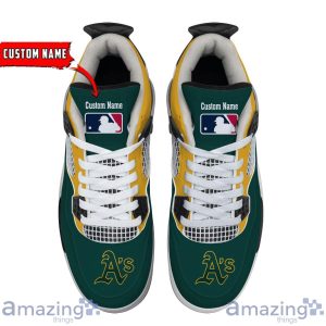 Personalized Name Oakland Athletics Personalized Air Jordan 4 Shoes Trending Men Women Sneakers Sport Fans Gift Product Photo 3