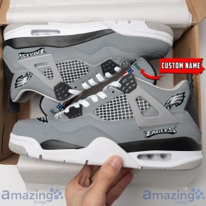 Personalized Name Philadelphia Eagles Personalized Air Jordan 4 Shoes Trending Men Women Sneakers Unique Gift For Fans Product Photo 3