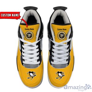 Personalized Name Pittsburgh Penguins Personalized Air Jordan 4 Shoes Trending Men Women Sneakers Sport Fans Gift image Personalized Name Pittsburgh Penguins Personalized Air Jordan 4 Shoes Trending Men Women Sneakers Sport Fans Gift Product Photo 4