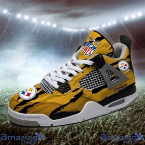 Personalized Name Pittsburgh Steelers Personalized Air Jordan 4 Shoes Trending Men Women Sneakers Men Women Sport Gift Product Photo 2