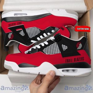Personalized Name Portland Trail Blazers Personalized Air Jordan 4 Shoes Trending Men Women Sneakers Sport Fans Gift Product Photo 4