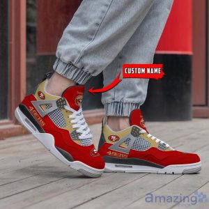 Personalized Name San Francisco 49ers Personalized Air Jordan 4 Shoes Trending Men Women Sneakers Sport Fans Gift Product Photo 2