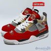 Personalized Name San Francisco 49ers Personalized Air Jordan 4 Shoes Trending Men Women Sneakers Sport Fans Gift