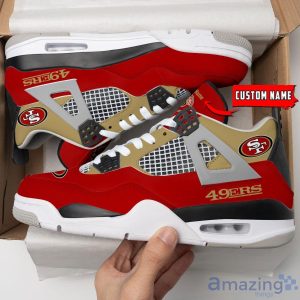 Personalized Name San Francisco 49ers Personalized Air Jordan 4 Shoes Trending Men Women Sneakers Sport Fans Gift Product Photo 3