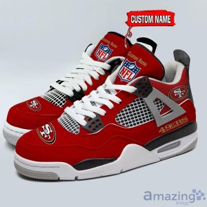 Personalized Name San Francisco 49ers Personalized Air Jordan 4 Shoes Trending Men Women Sneakers Trending Shoes image Personalized Name San Francisco 49ers Personalized Air Jordan 4 Shoes Trending Men Women Sneakers Trending Shoes Product Photo 3