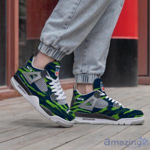 Personalized Name Seattle Seahawks Personalized Air Jordan 4 Shoes Trending Men Women Sneakers Men Women Sport Gift Product Photo 3