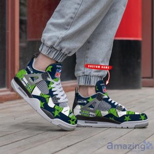 Personalized Name Seattle Seahawks Personalized Air Jordan 4 Shoes Trending Men Women Sneakers New Design Product Photo 2