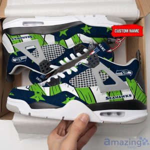 Personalized Name Seattle Seahawks Personalized Air Jordan 4 Shoes Trending Men Women Sneakers New Design Product Photo 3