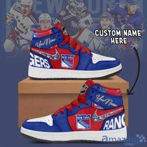Personalized Name Sneakers New York Rangers Air Jordan Hightop Shoes Men And Women Gift Product Photo 2