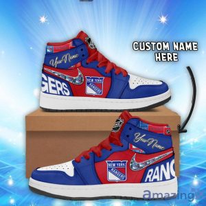 Personalized Name Sneakers New York Rangers Air Jordan Hightop Shoes Men And Women Gift Product Photo 1