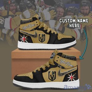 Personalized Name Sneakers Vegas Golden Knights Air Jordan Hightop Shoes Men And Women Gift Product Photo 2